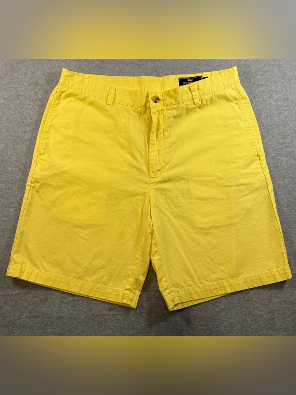 Vineyard Vines Men’s Bright Yellow Flat Front Shorts